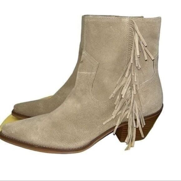 Coconut by Matisse Camel Brown Fringe Suede Ankle Boots(Size 8) - Picture 11 of 11